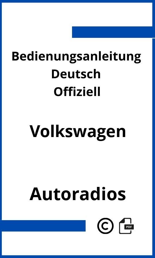 Volkswagen Autoradio Bedienungsanleitung