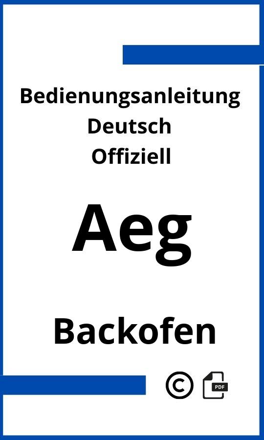 AEG Backofen Bedienungsanleitung