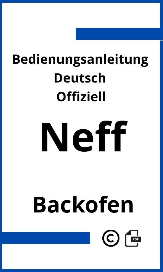 Neff Backofen Bedienungsanleitung