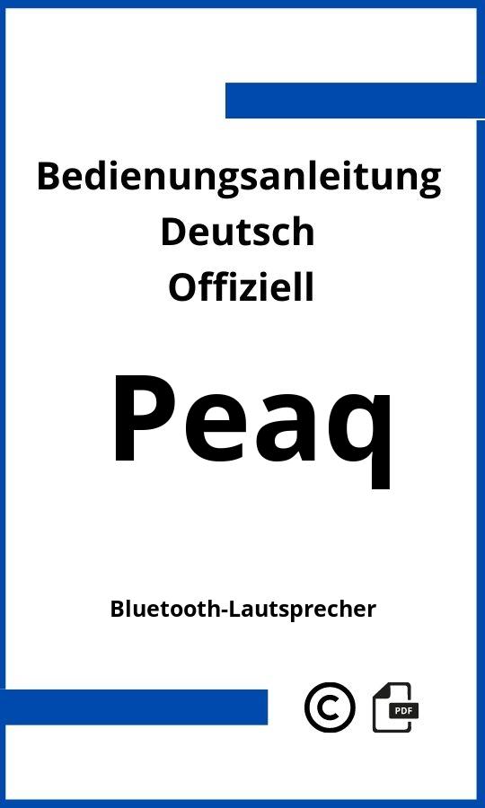 PEAQ Bluetooth-Lautsprecher Bedienungsanleitung