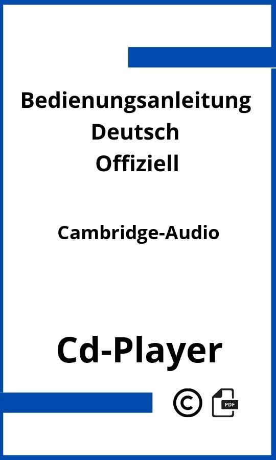 Cambridge Audio CD-Player Bedienungsanleitung