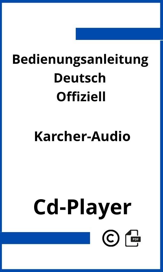 Karcher Audio CD-Player Bedienungsanleitung