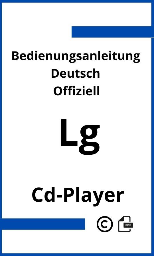 LG CD-Player Bedienungsanleitung