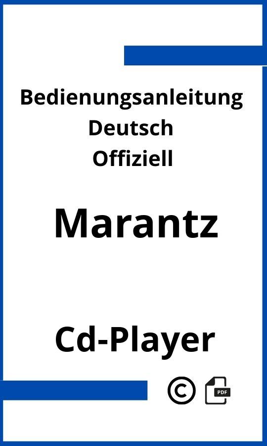 Marantz CD-Player Bedienungsanleitung