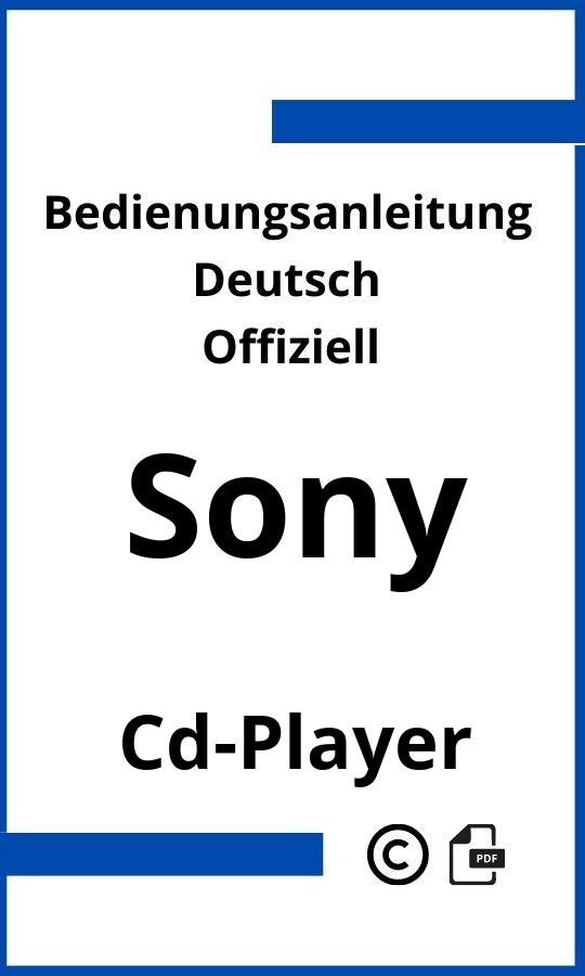 Sony CD-Player Bedienungsanleitung