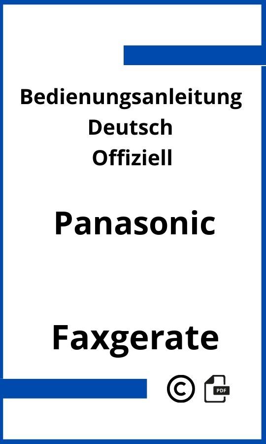 Panasonic Faxgerät Bedienungsanleitung