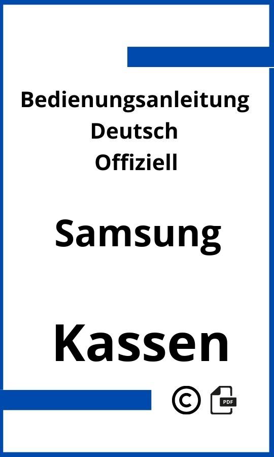 Samsung Kasse Bedienungsanleitung