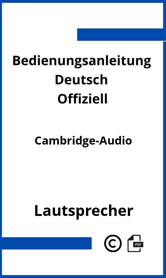 Cambridge Audio Lautsprecher Bedienungsanleitung