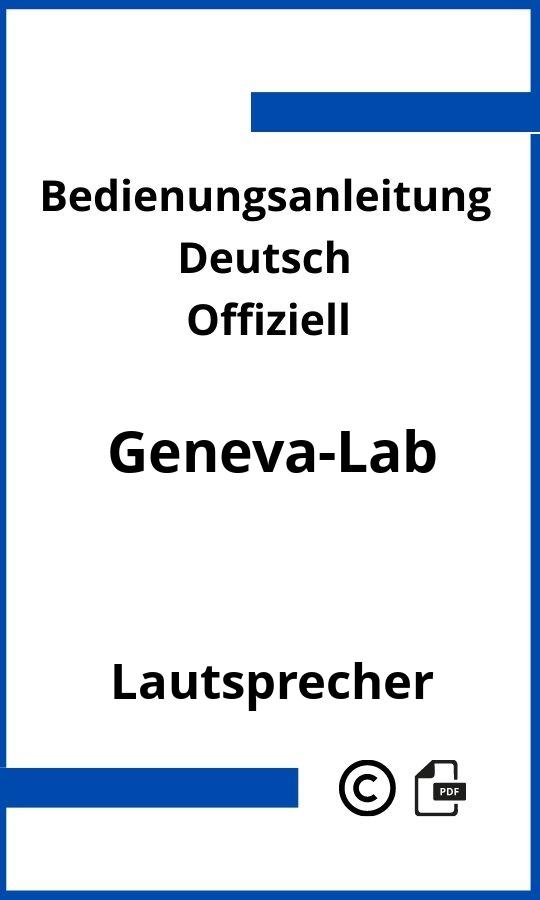 Geneva Lab Lautsprecher Bedienungsanleitung