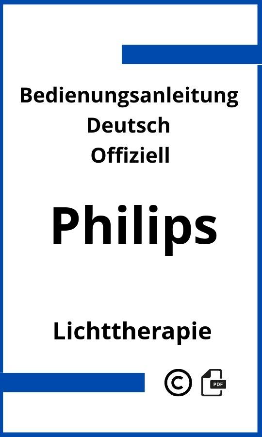 Philips Lichttherapie Bedienungsanleitung