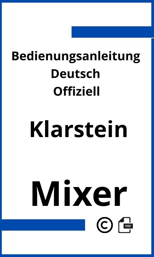Klarstein Mixer Bedienungsanleitung