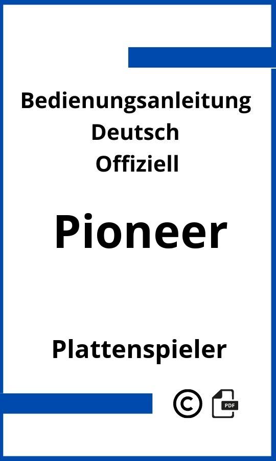 Pioneer Plattenspieler Bedienungsanleitung
