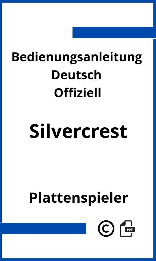SilverCrest Plattenspieler Bedienungsanleitung