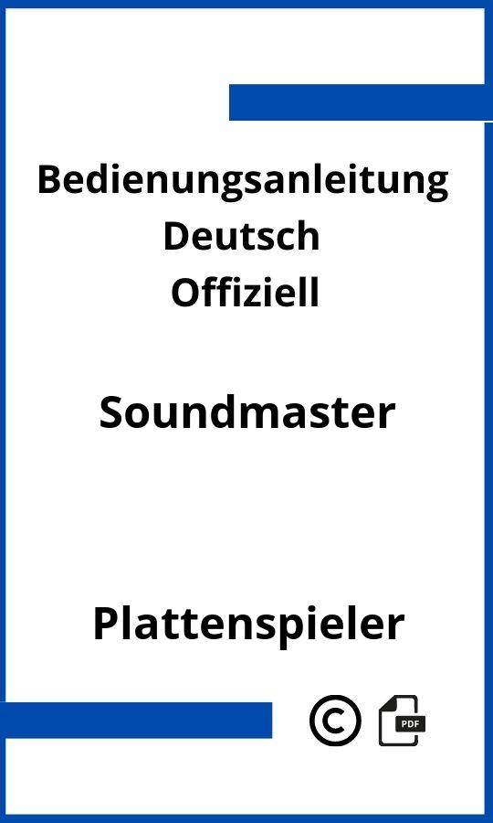 Soundmaster Plattenspieler Bedienungsanleitung