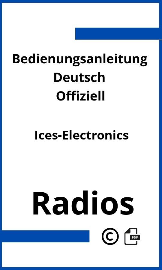 Ices Electronics Radio Bedienungsanleitung