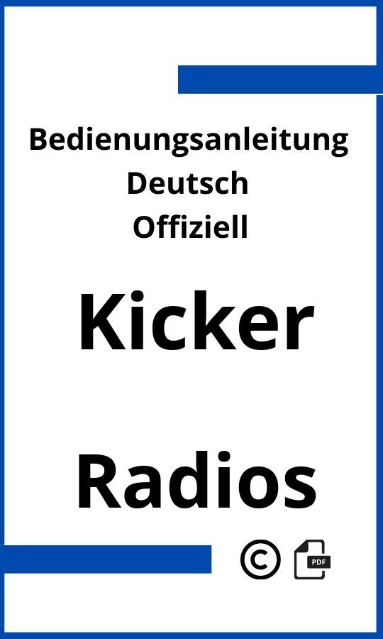 Kicker Radio Bedienungsanleitung