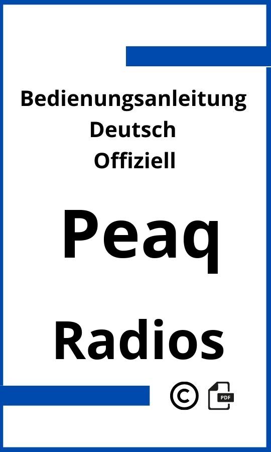 PEAQ Radio Bedienungsanleitung