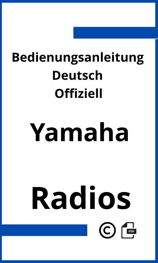 Yamaha Radio Bedienungsanleitung