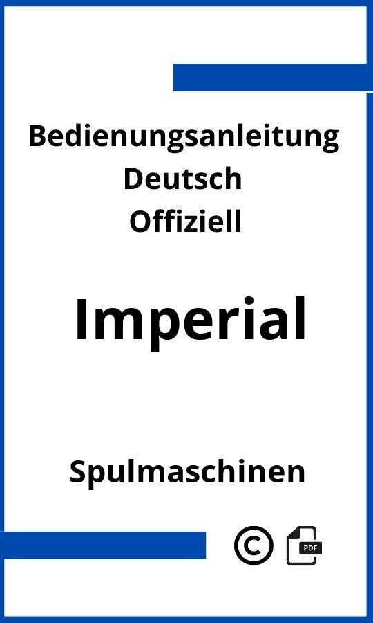 Imperial Spülmaschine Bedienungsanleitung