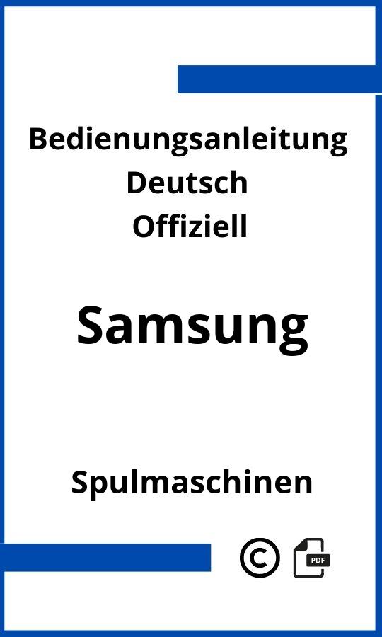 Samsung Spülmaschine Bedienungsanleitung