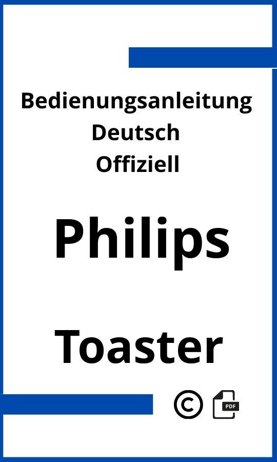 Philips Toaster Bedienungsanleitung