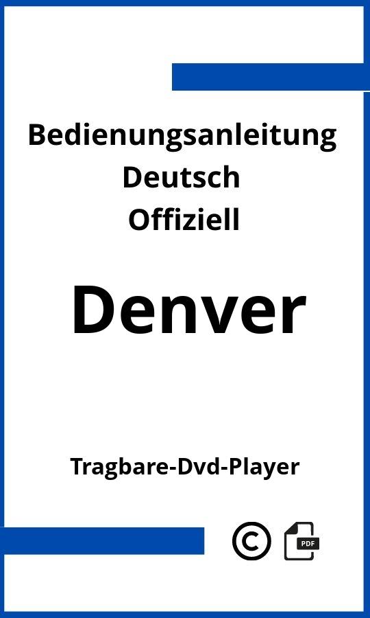 Denver Tragbarer DVD-Player Bedienungsanleitung