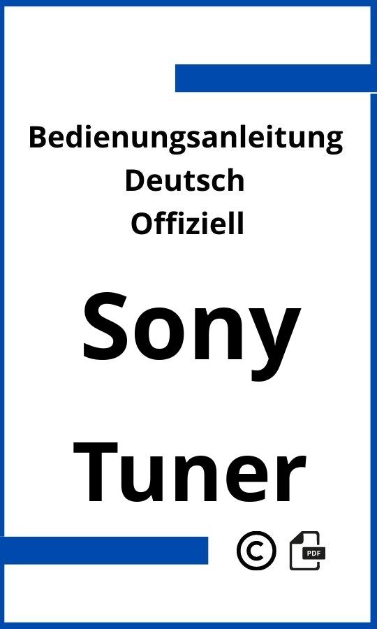 Sony Tuner Bedienungsanleitung