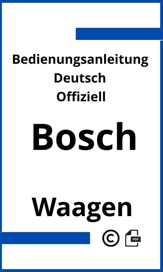 Bosch Waage Bedienungsanleitung
